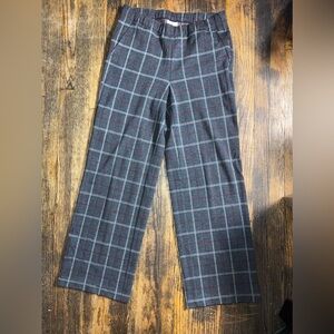 J Jill Pants Womens Medium Gray, Red & light Gray Checked Full Leg Pants
